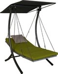 Angerer Freizeitm&ouml;bel Hollywoodschaukel Luxus Smart lime, 1-Sitzer, Bettfunktion,