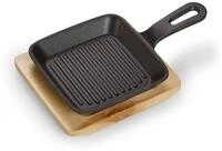 ECHTWERK Servierpfanne mini Grillpfanne, Gusseisen (2-tlg., Pfanne inkl.