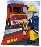 Kinderdecke Feuerwehrmann Sam, Feuerwehrmann Sam, weiche Qualit&auml;t, Kuscheldecke
