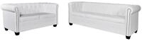 vidaXL Chesterfield-Sofa, Chesterfield-Sofas 2-Sitzer und 3-Sitzer Kunstleder...