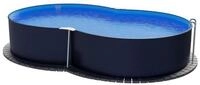 Planet Pool Achtformpool Stahlwandpool achtform 650x420x120 cm, Stahl 0,4 m