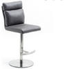 MCA furniture Barhocker RABEA, Grau, Polyester, Edelstahlgestell, (1 St),...