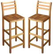 vidaXL Gartenstuhl Barhocker 2 Stk. Massivholz (2 St)