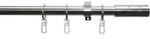 GARDINIA Gardinenstange Set Metall, 1-l&auml;ufig, Fixma&szlig;, mit Bohren, verschraubt,
