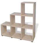 vidaXL Regal NA Stufenregal Treppenregal Standregal Raumteiler B&uuml;cherregal 107...