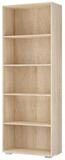 Casaria B&uuml;cherregal Vela, Eiche Holz 5 F&auml;cher 190x60x28cm Wand Standregal