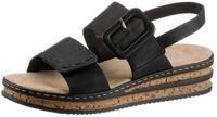 Rieker Keilsandalette, Sommerschuh, Sandale, Keilabsatz, mit modischer...