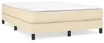 vidaXL Bettgestell, Bettrahmen Creme 140x200 cm Stoff