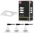 Paulmann LED Wandleuchte LED Einbauleuchte Nova Basisset schwenkbar eckig 84x84...