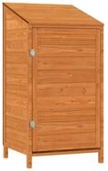 vidaXL Ger&auml;tehaus, Ger&auml;teschuppen Braun 55x52x112 cm Massivholz Tanne