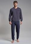 Pyjama G&Ouml;TZBURG "Bronx", Herren, Gr. 50 (M), blau (navy), Single Jersey,