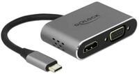 Delock DELOCK Adapter USB-C > HDMI/VGA/USB3.0/PD 0.12m grau HDMI-Adapter