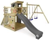 Wickey Spielturm Smart Camp &ndash; Kletterturm mit Rutsche, Schaukel & Spielhaus,