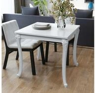 vidaXL Esstisch vidaXL Esstisch 80x80x76 cm Hochglanz-Wei&szlig;