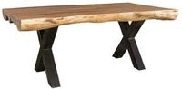 Wohnling Esstisch WL5.196 Esszimmertisch 200 x 100 Akazie Vollholz Baumstamm