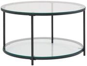 Wohnling Couchtisch WL6.610 Glas Wohnzimmertisch &Oslash; 80 cm Sofatisch Rund Tisch