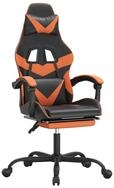 vidaXL Gaming-Stuhl Gaming-Stuhl mit Fu&szlig;st&uuml;tze Drehbar Schwarz & Orange...