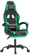 vidaXL Gaming-Stuhl Gaming-Stuhl mit Fu&szlig;st&uuml;tze Drehbar Schwarz & Gr&uuml;n...