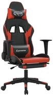 vidaXL Gaming-Stuhl Gaming-Stuhl mit Massage & Fu&szlig;st&uuml;tze Schwarz & Rot...