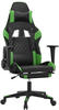 vidaXL Gaming-Stuhl mit Fußstütze Kunstleder (3143764-3143774) schwarz/grün...