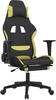 vidaXL Gaming-Stuhl mit Fußstütze und Massagefunktion Stoff (345501-345510)...