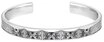 THOMAS SABO Armband Armreif Facettiertes Design mit schwarzen Steinen Silber (Set)