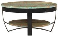vidaXL Ablagetisch, Couchtisch mit Ablage Altholz Massiv 65x32 cm