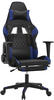 vidaXL Gaming-Stuhl mit Fußstütze Kunstleder (3143764-3143774) schwarz/blau...