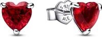 Pandora Ohrring-Set Pandora Rotes Herz-Ohrstecker 292549C01 Ohrringe
