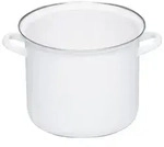 Riess Kochtopf Classic Weiss Hoher Topf ohne Deckel 6,00 l, Emaille wei&szlig;