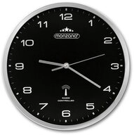 monzana Wanduhr (Funk Automatische Zeitumstellung Ger&auml;uscharm Quarzuhrwerk Schwarz)