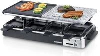 MELISSA Raclette Raclette-Set 8 Personen, Kombi-Grillplatte & Naturstein,...