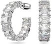 Swarovski Paar Creolen Matrix Baguette, mit Swarovski&reg; Kristall