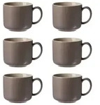 Ritzenhoff & Breker Tasse Jasper Kaffeetassen 240 ml 6er Set, 6-tlg., Keramik braun