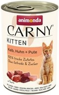 Animonda Carny Kitten mit Kalb, Huhn + Pute 400 g - 12 St&uuml;ck, Nassfutter f&uuml;r:...