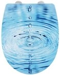WENKO WC-Sitz Droplets, gl&auml;nzender Toilettensitz aus Thermoplast mit Motiv,