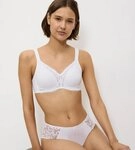 Triumph B&uuml;gelloser BH Modern Lace+Cotton Spitzeneins&auml;tze, starker Halt ohne...