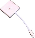 Steelplay Mini Dock USB C zu HDMI Adapter Switch Adapter USB Typ C zu USB 3.0 Typ A,