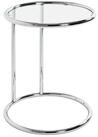 HAKU Beistelltisch Beistelltisch chrom Metall-Sofatisch Sicherheitsglas-H 55 x...