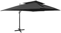 vidaXL Ampelschirm, Ampelschirm mit L&uuml;ftung 400x300 cm Schwarz