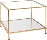 HAKU Beistelltisch Sofatisch, Wohnzimmertisch (1-St), quadratisch - aus Metall...