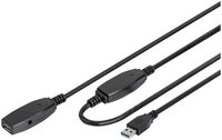 Digitus USB 3 Aktiv Verl&auml;ngerungskabel, 15 m DA-73106 USB-Kabel, Geschirmt,...