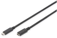 Digitus Digitus USB-Kabel USB 2.0 USB-C&reg; Stecker, USB-C&reg; Buchse 2.00 m Schwar
