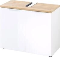 GERMANIA Waschbeckenunterschrank Pescara Front mit Glasauflage