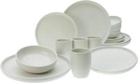 CreaTable Kombiservice Uno (16-tlg), 4 Personen, Steinzeug, seidenmatte...