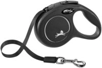 flexi Flexileine FLEXI Rollleine New CLASSIC Gurt - 3m, bis 12kg Farbe: Schwarz