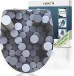 Sch&uuml;tte WC-Sitz Puffer 82593 ROUND DIPS High Gloss Duroplast Soft Close, 450 x...