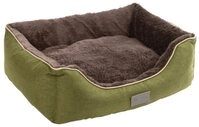 Kerbl Tierbett Kuschelbett Samuel 60 cm x 50 cm gr&uuml;n / dunkelgrau 81318