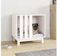 vidaXL Hundeh&uuml;tte vidaXL Hundeh&uuml;tte Wei&szlig; 60 x 45 x 57 cm