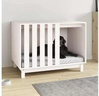 vidaXL Hundeh&uuml;tte vidaXL Hundeh&uuml;tte Wei&szlig; 90 x 60 x 67 cm